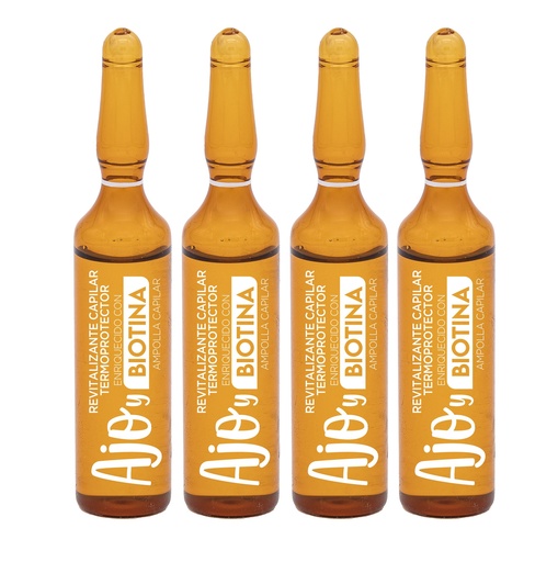 [08010147] AMP. REVITALIZANTE AJO Y BIOTINA *10ML*12 UND B.LINE